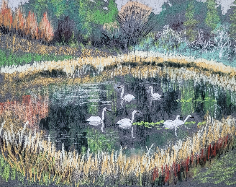 Six Swans a Swimmin -sold-